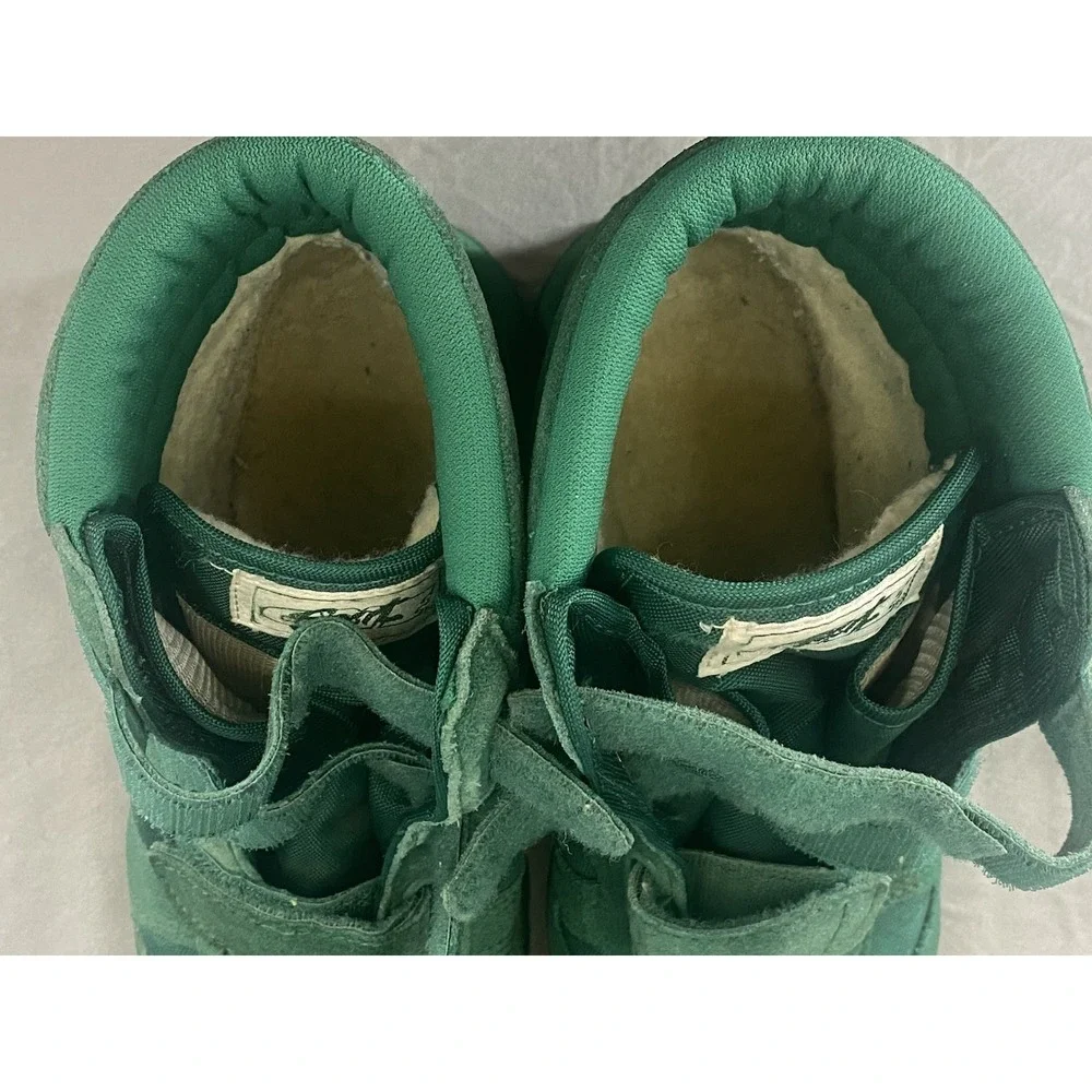 One Sport  Women Size 9 Ankle Boots Retro Green Suede Hook&Loop‎ Insulated EUC